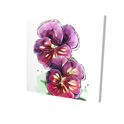 Two blossoming orchid with wavy petals