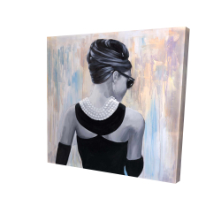 Audrey hepburn de style abstrait vue de dos