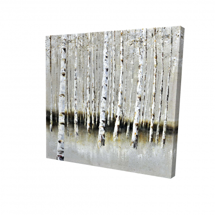 Paysage de forêt l'hiver