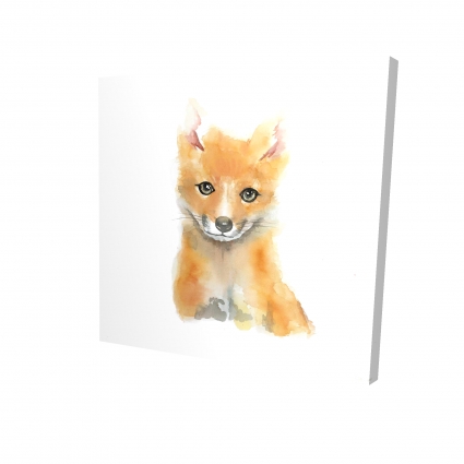 Watercolor baby fox