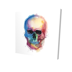 Crâne coloré aquarelle