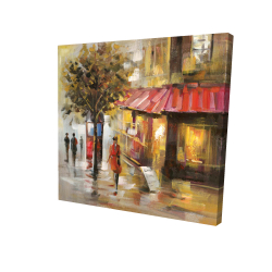 Abstract street with passers
