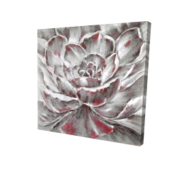 Fleur rouge et grise