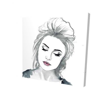Watercolor delicate woman