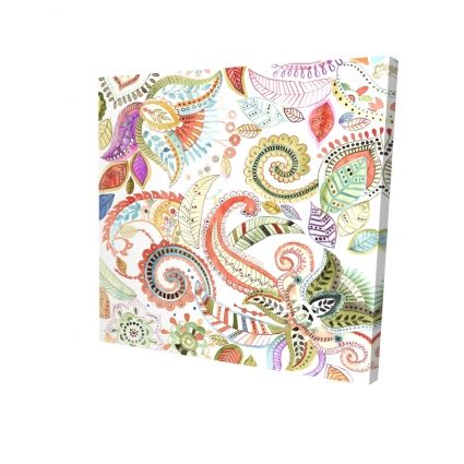 Watercolor paisley floral