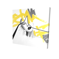 Femme au trait jaune