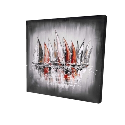 Sailboats with paint splash