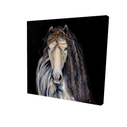 Abstract horse with curly mane