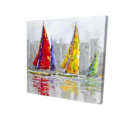 Sailboats in the wind