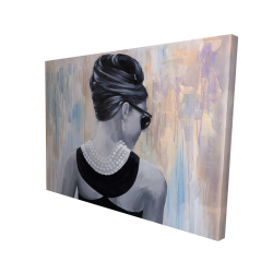 Audrey hepburn de style abstrait vue de dos