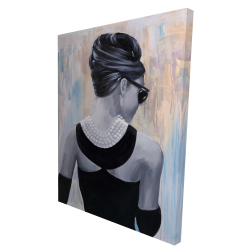 Audrey hepburn de style abstrait vue de dos