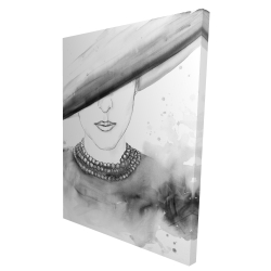 Femme mystérieuse à chapeau