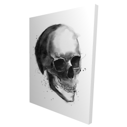 Crâne noir et blanc