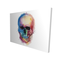 Crâne coloré aquarelle