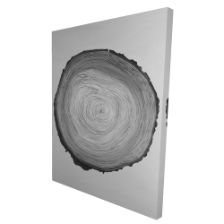 Grayscale round wood log