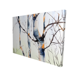 Three small birch trees