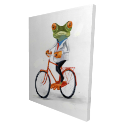 Drole de grenouille à vélo