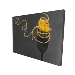 Spaghetti pasta around a fork