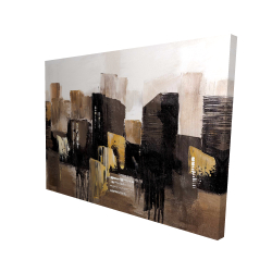 Paysage urbain abstrait en tons terreux