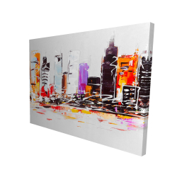 Ville abstraites aux couleurs vives