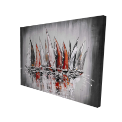 Sailboats with paint splash