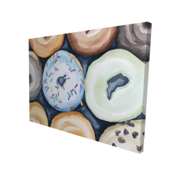 Watercolor doughtnuts with icing