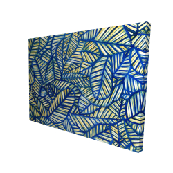 Blue leaf patterns