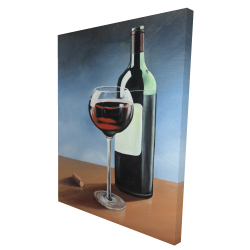 Bottle of bourgogne with whine glass