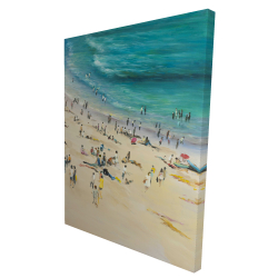Foule à la plage l'été