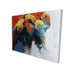 éléphant coloré et abstrait en mouvement