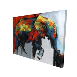 éléphant abstrait et coloré en mouvement