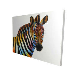 Colorful profile view of a zebra