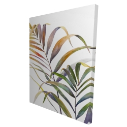 Feuilles de palmiers tropicaux à l'aquarelle