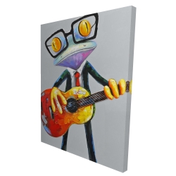 Drôle de grenouille à la guitare