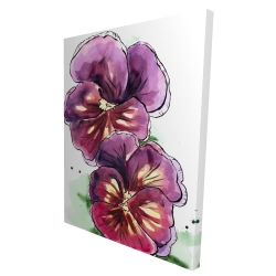 Two blossoming orchid with wavy petals