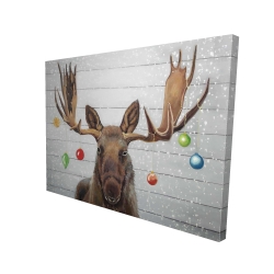 Moose has christmas balls