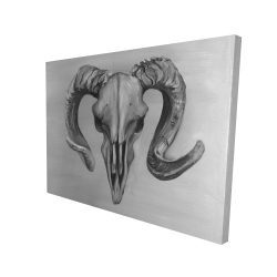Grayscale aries skull