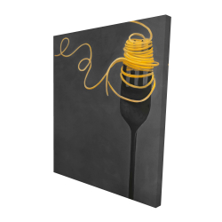 Spaghetti pasta around a fork