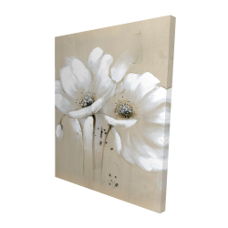 White abstract wild flowers