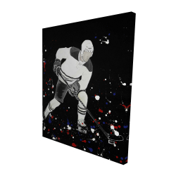 Joueur de hockey prêt l'action