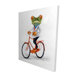 Drole de grenouille à vélo