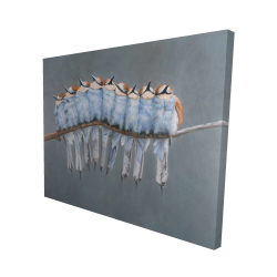 Bunch of small birds on a branch