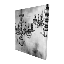 Two crystal chandeliers