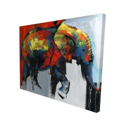 éléphant abstrait et coloré en mouvement