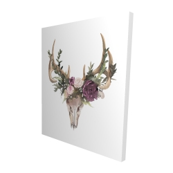 Deer skull with flowers