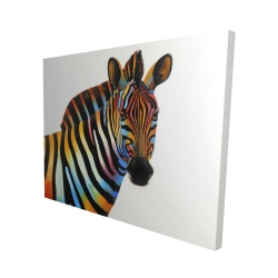 Colorful profile view of a zebra