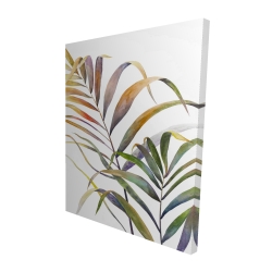 Feuilles de palmiers tropicaux à l'aquarelle
