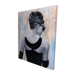 Audrey hepburn de style abstrait vue de dos