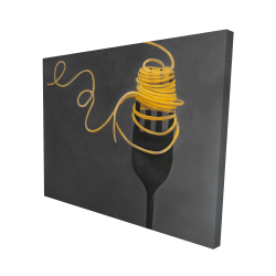 Spaghetti pasta around a fork