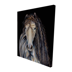 Abstract horse with curly mane
